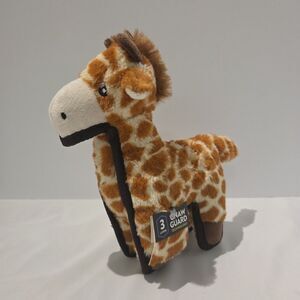 Spunky Pup 3 Layer 9" Squeaky Gnaw Guard Tough Plush Giraffe Dog Toy